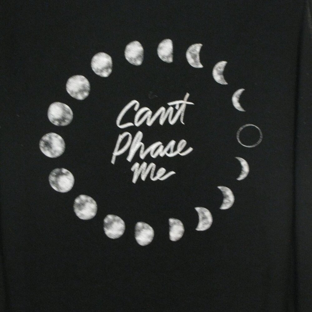 * Old Navy Blue Tank Large Can't Phase Me Moon Moons Luxe Top - Picture 2 of 3
